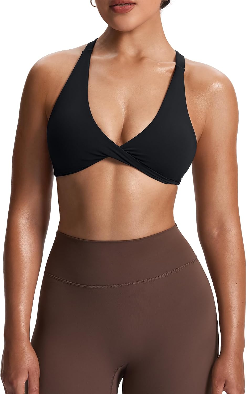 61iSBYvOXRL._AC_SL1500_.jpg Women's Low-Intensity Sports Bra (Front Twist and Cross Straps) - Image 1